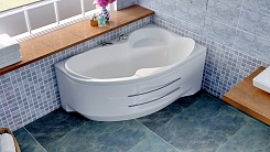 BellSan Акриловая ванна Индиго 168x110 L с гидромассажем – фотография-3
